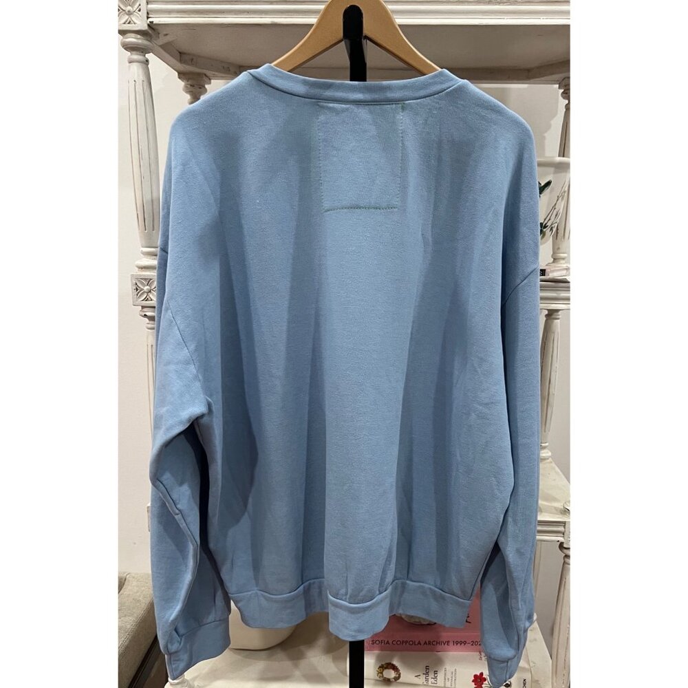 Aviator Nation Rainbow Heart Stitch Crewneck Sweatshirt Size Lage - Picture 3 of 3